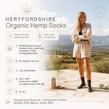 Load image into Gallery viewer, hemp crew socks cozy featuring 0.05% biodegradable elastic and 99.95% organic European hemp
