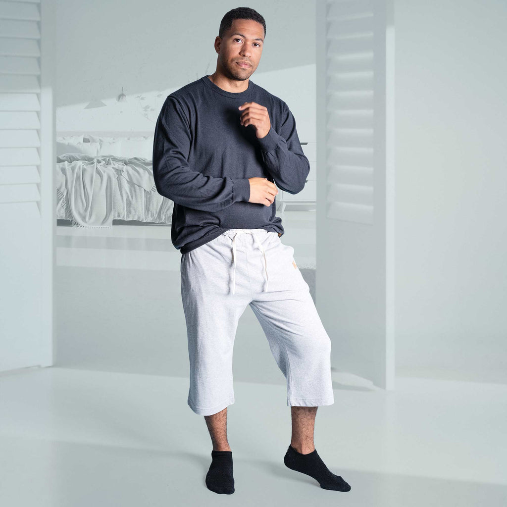 DREW 100% Organic Cotton Dorm Shorts (Unisex) (OC thread, Organic Elastic Waistband, Plastic-free, 100% Biodegradable)