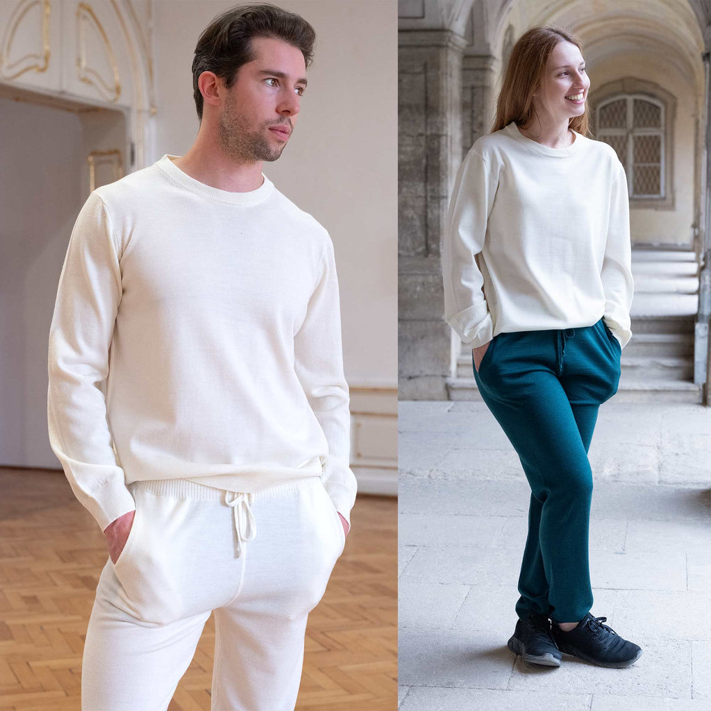 100% organic merino wool sweatpants