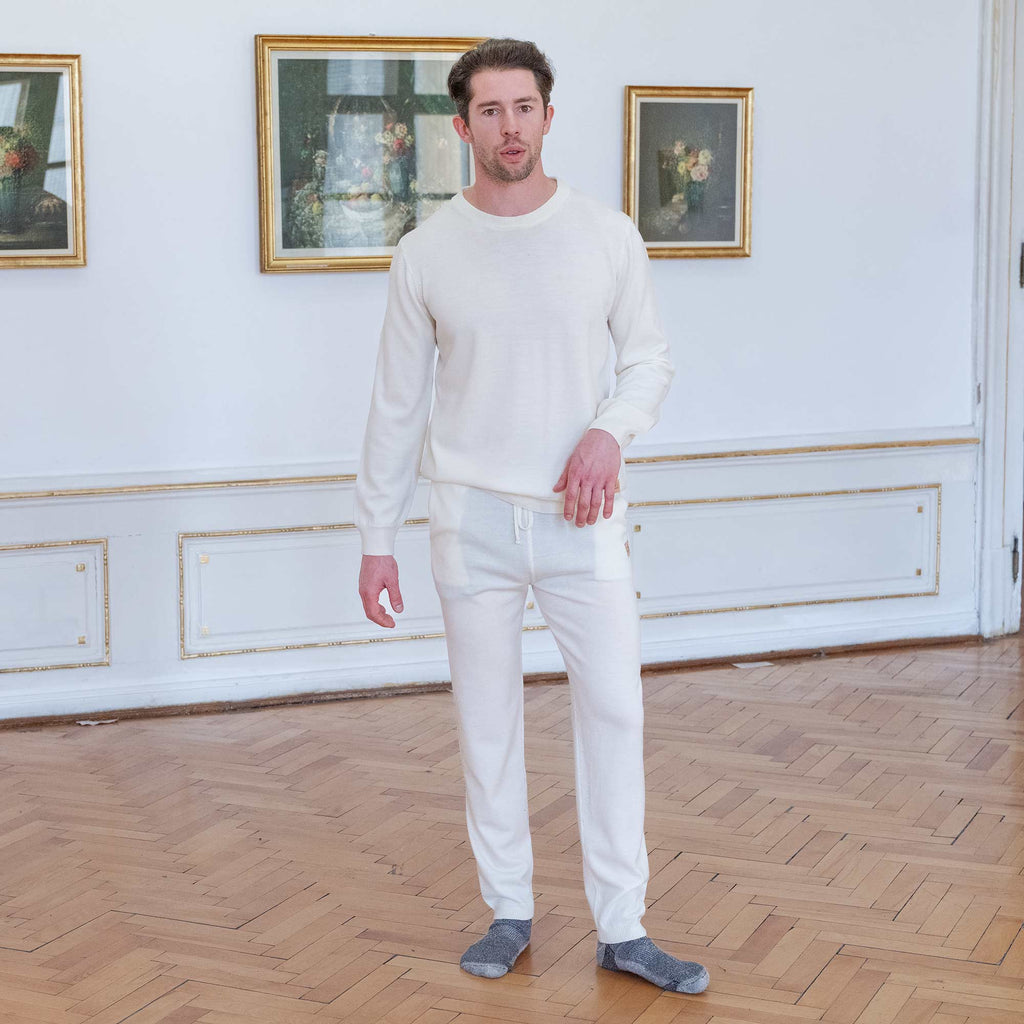 plastic-free 100% organic merino wool lounge pants