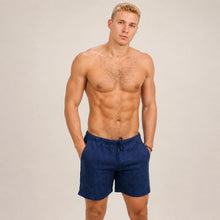 Load image into Gallery viewer, 100% organic linen shorts no synthetic fiber