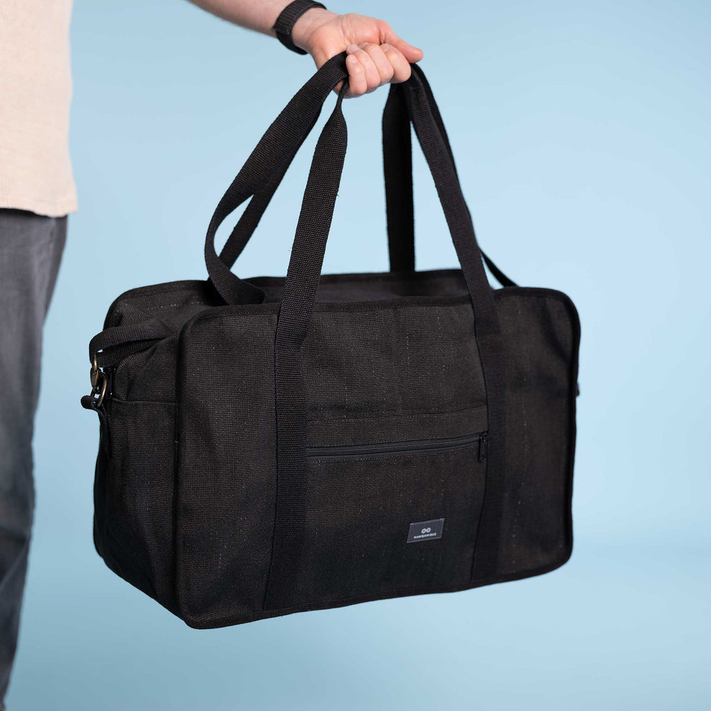 INCOGNITO Handmade 100% Organic Hemp Maximum Carry-on Boston Luggage (22x14x9) (99.9% Biodegradable)