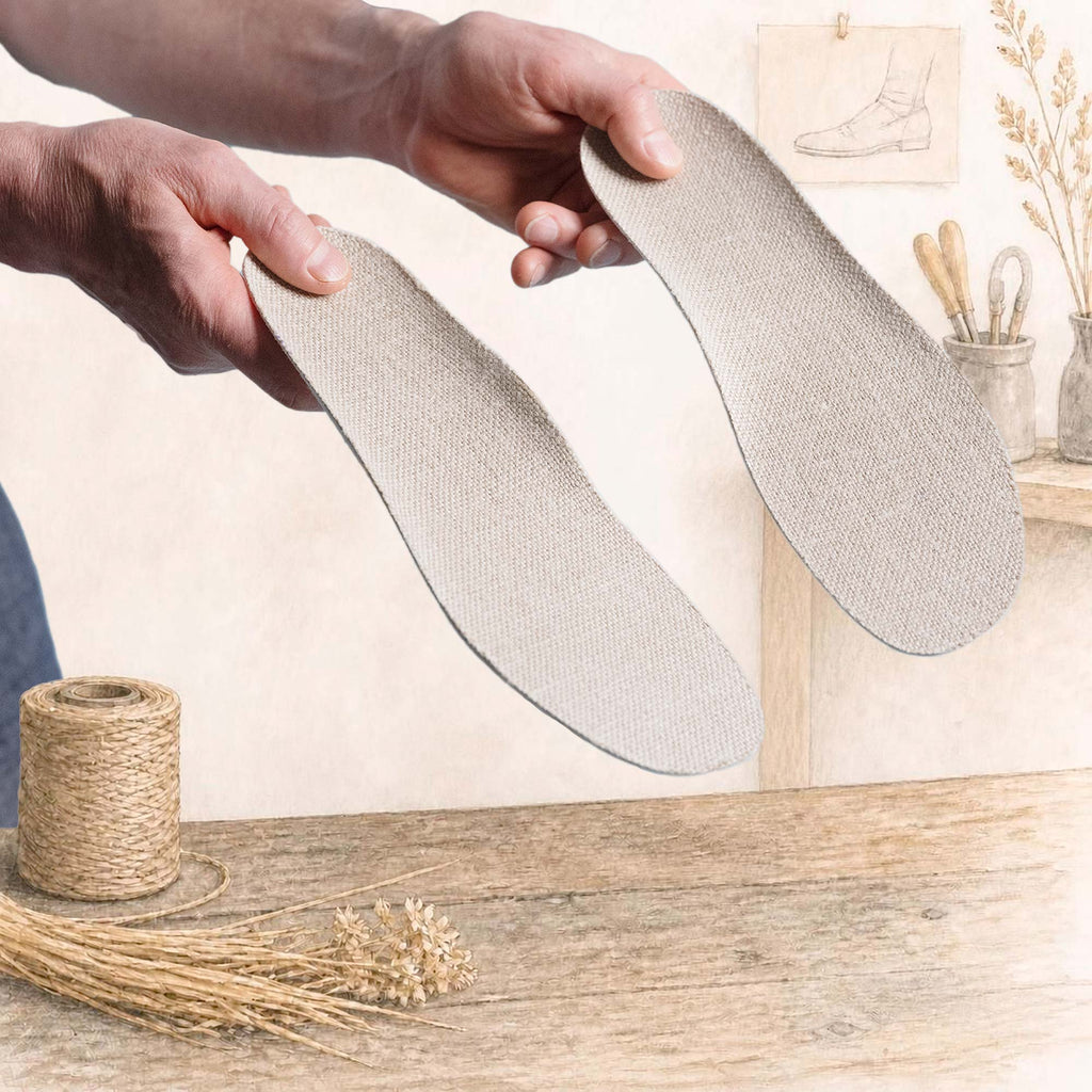plastic-free hemp insoles footbed for shoes