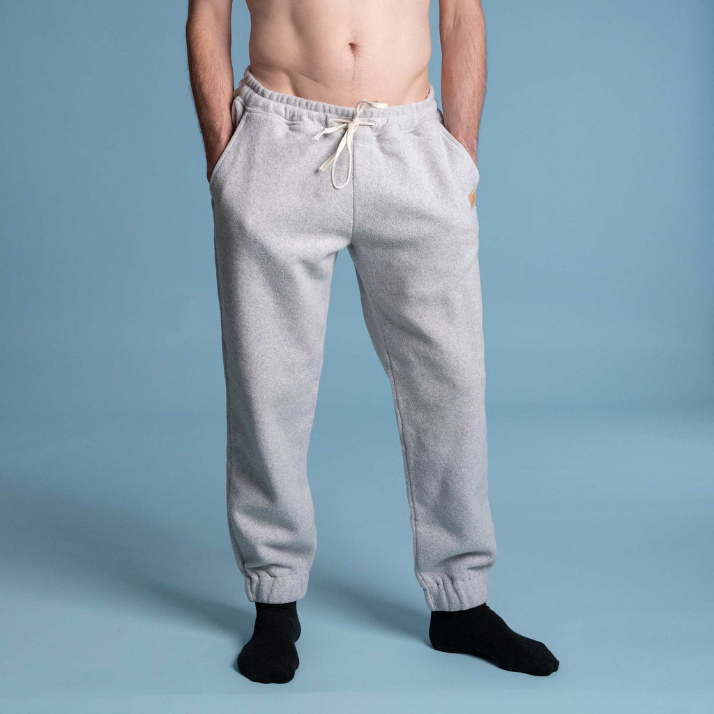 plastic-free 100% organic cotton fleece pants