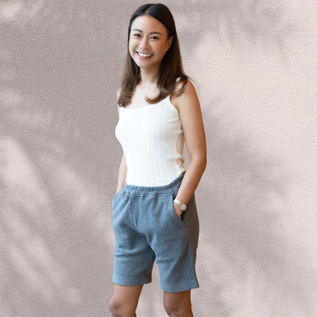 JAMIE 100% Organic Cotton Luxury Jacquard Camisole Tank Top (Undyed) (99.99% Biodegradable)