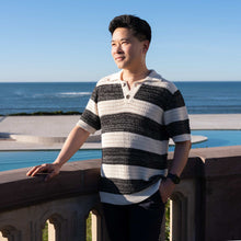 Load image into Gallery viewer, JON 100% Organic Cotton Chunky Knit Shirt (OC Thread, Coconut Buttons, No Polyester) (100% Biodegradable)