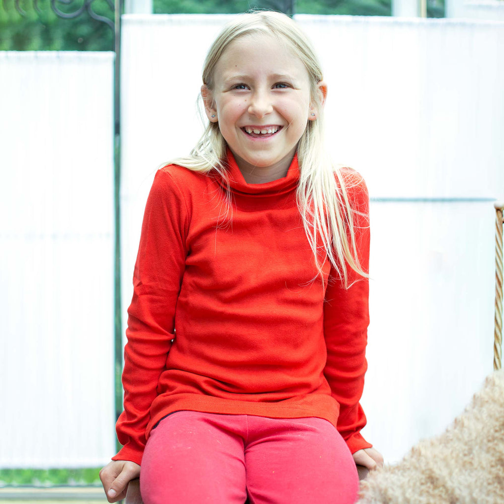 childrens' 100% organic cotton turtleneck sweater