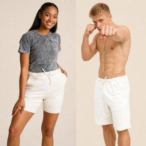 organic cotton fleece sweat shorts