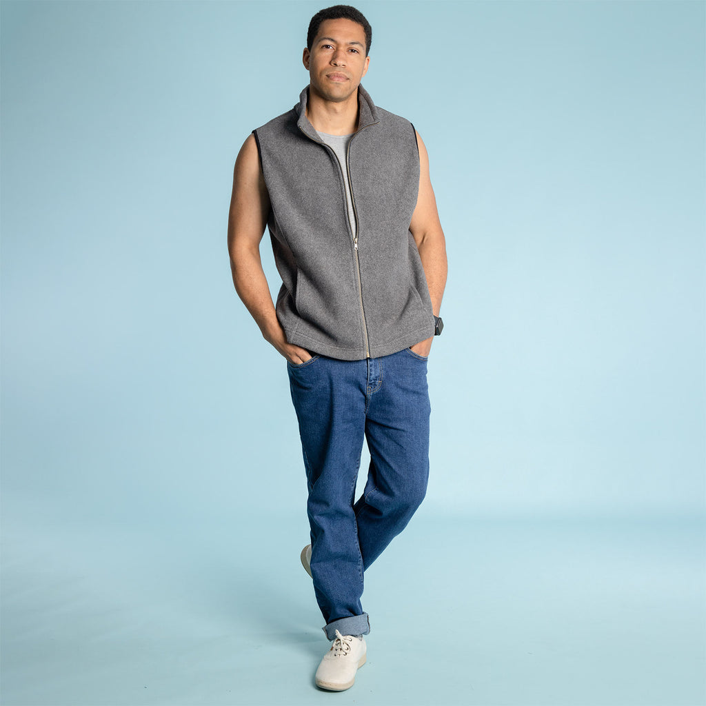 organic cotton fleece vest
