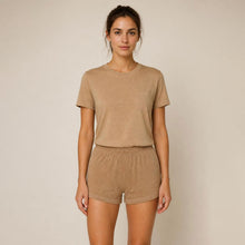 Load image into Gallery viewer, 100% certified organic cotton t-shirt in colorgrown brown color by nature plastic-free