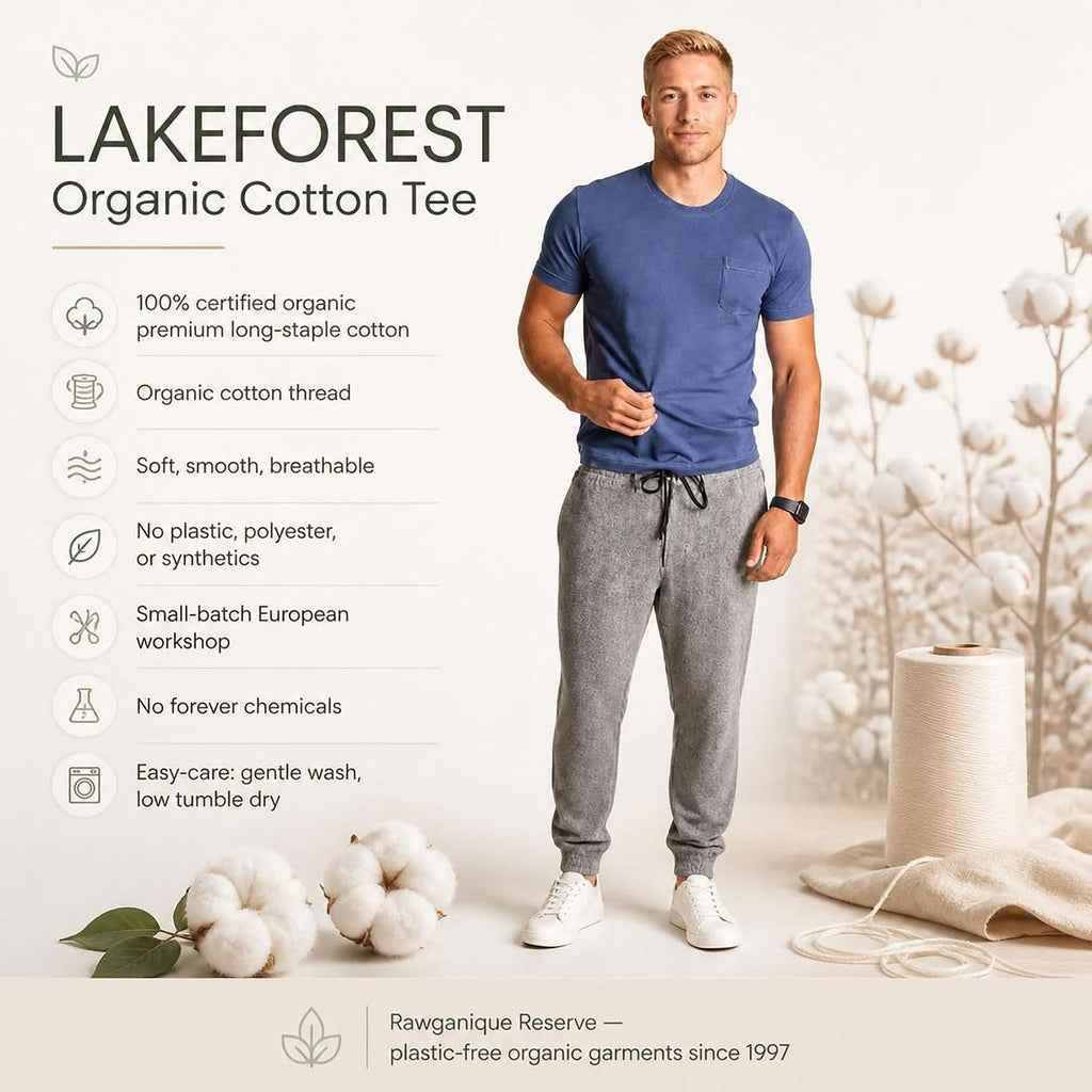 plastic-free 100% organic cotton t-shirt