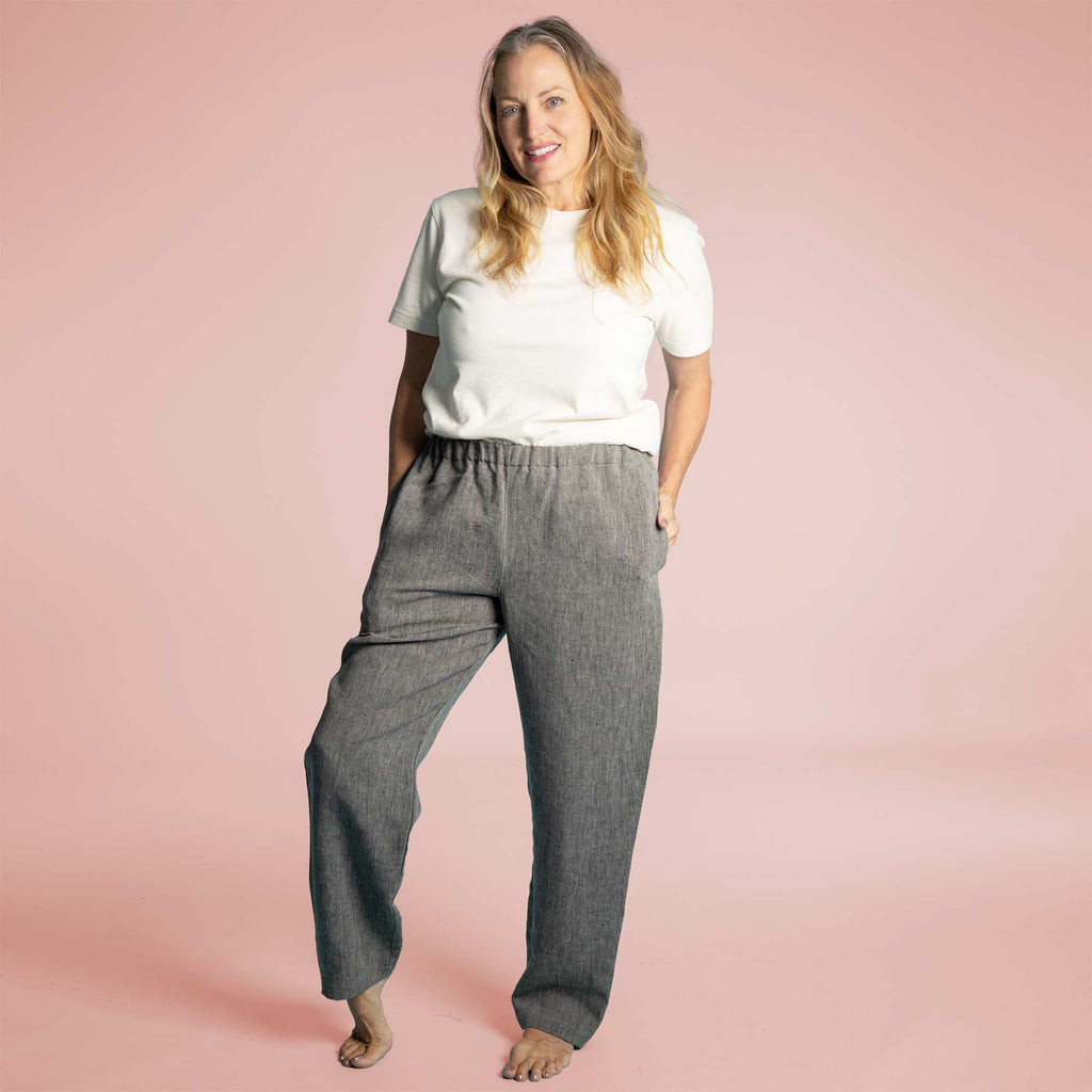 100% natural organic linen lounge pants
