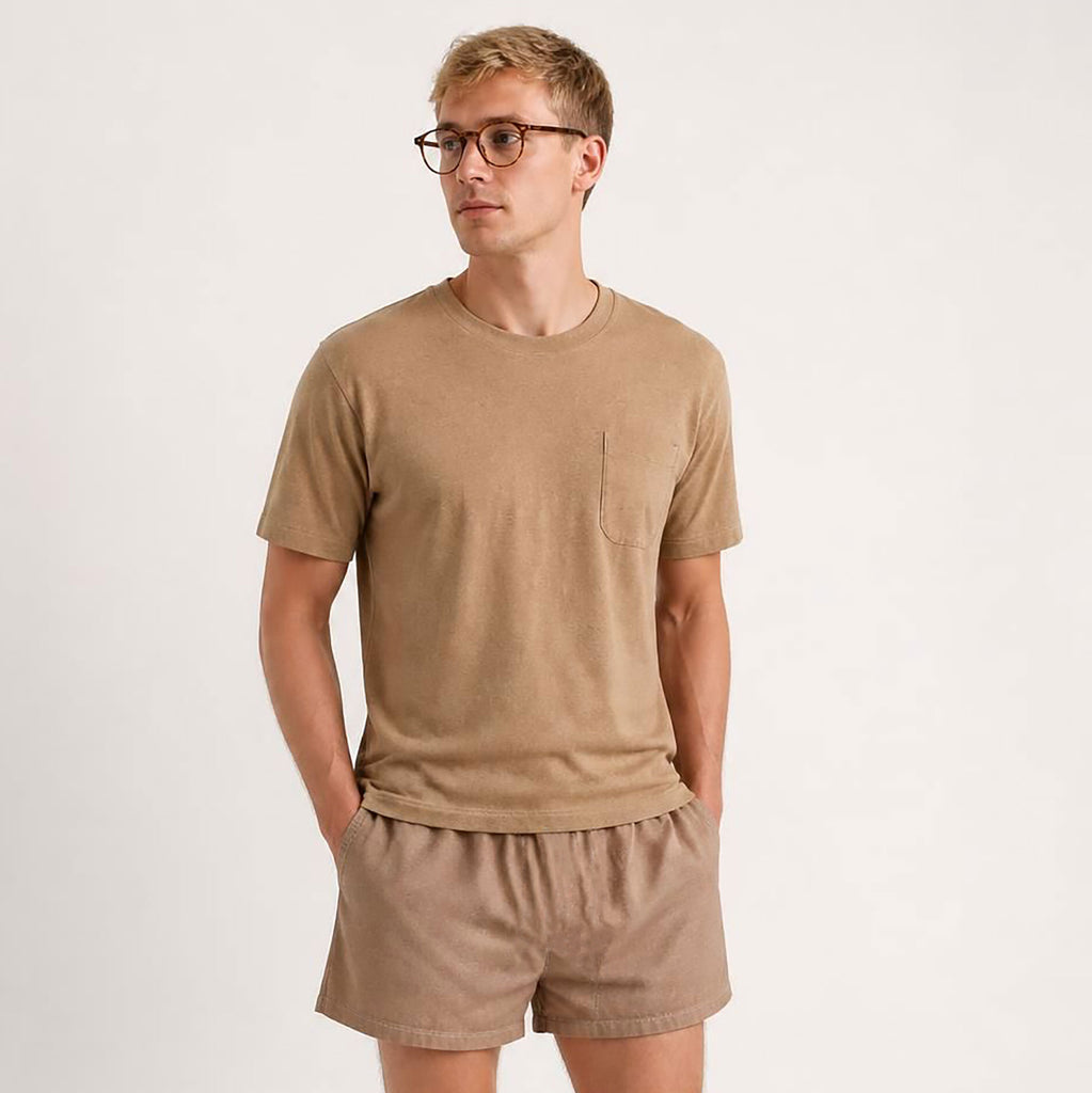 100% certified organic cotton t-shirt dye-free brown