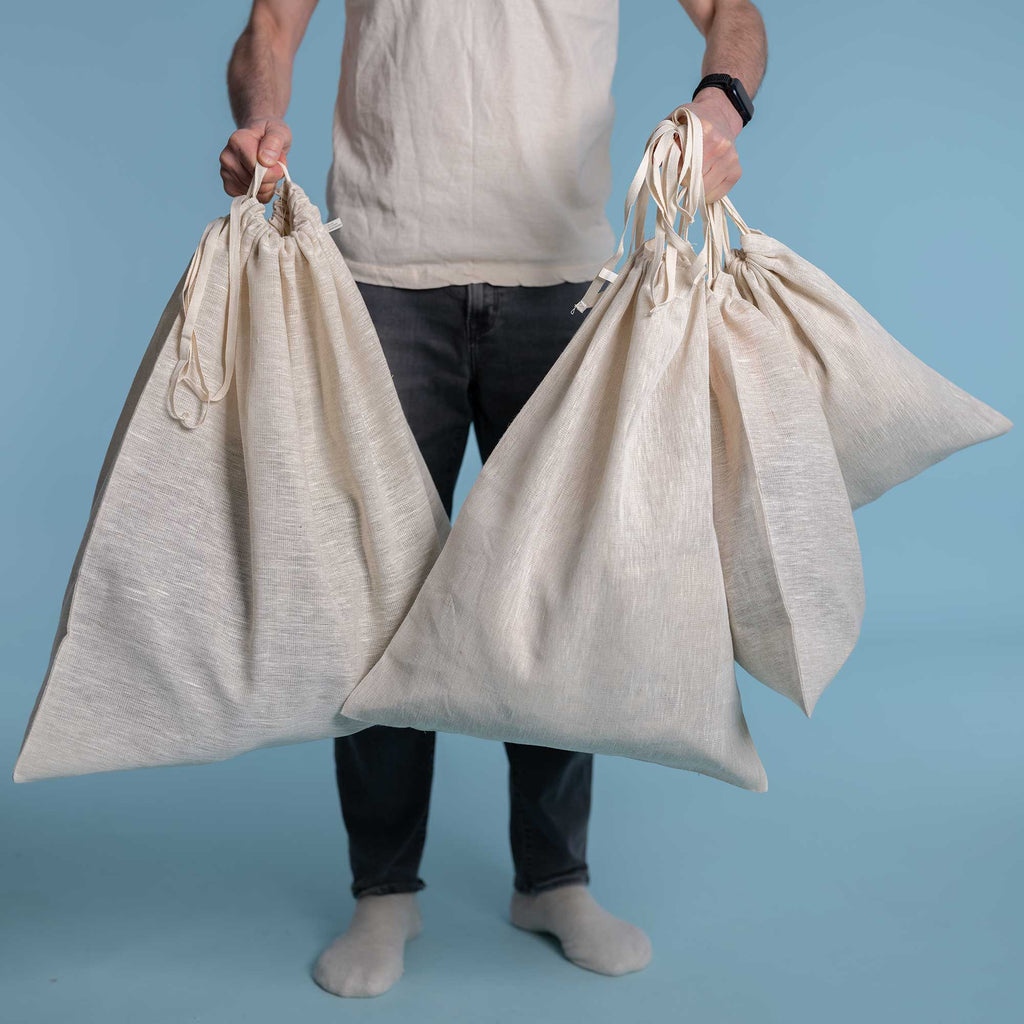 Chemical-free natural fiber  laundry bag
