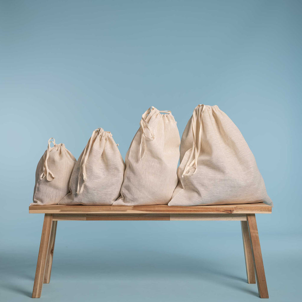 Organic hemp laundry bag