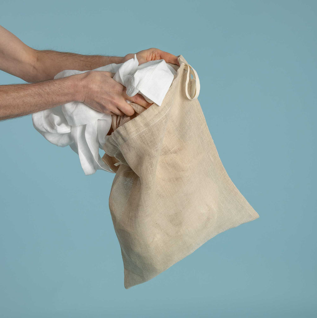 Hemp Laundry Drawstring Mesh Bag