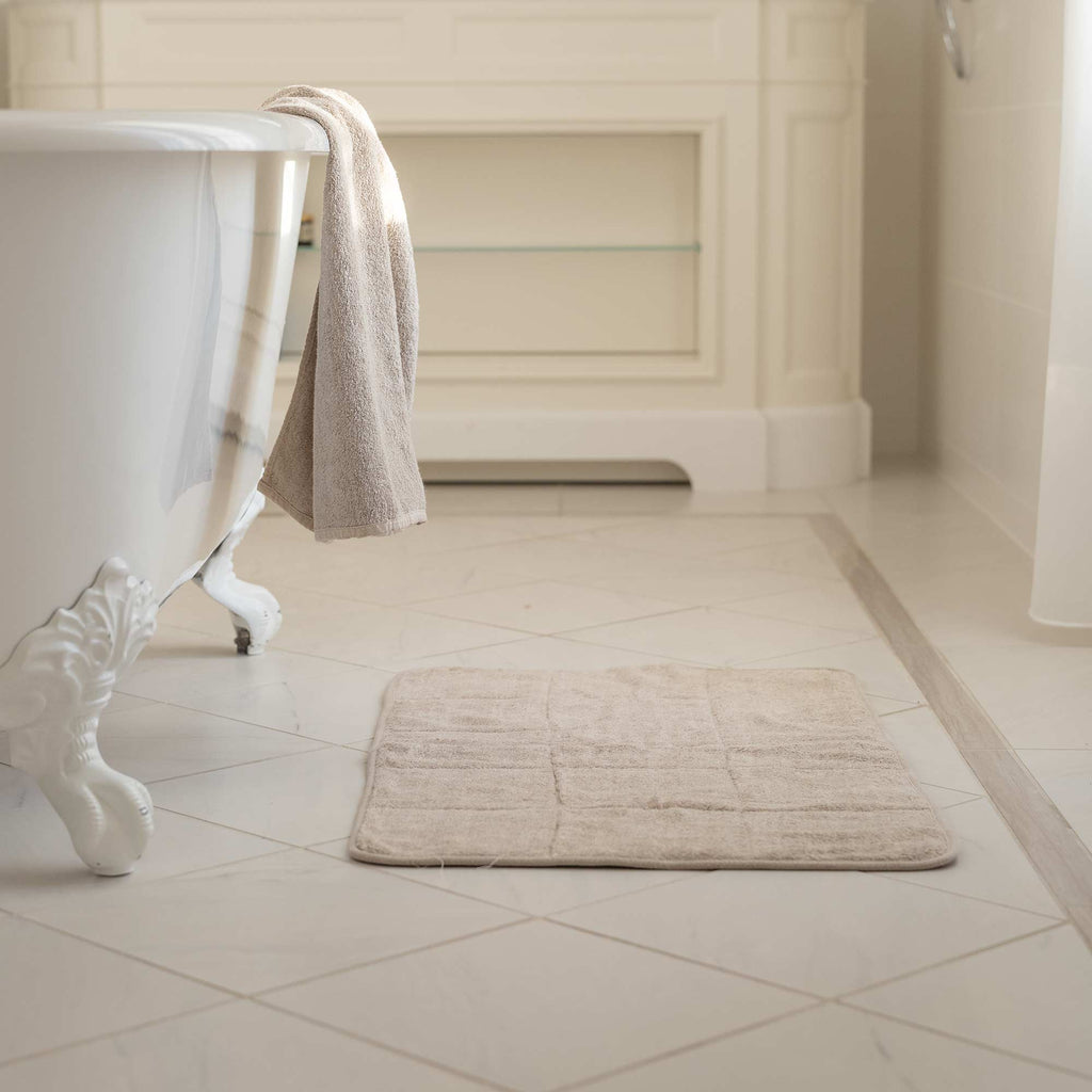 organic linen terry bathmat