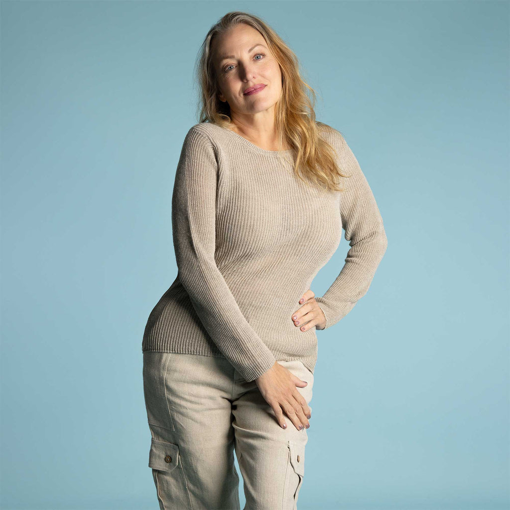 organic linen sweater