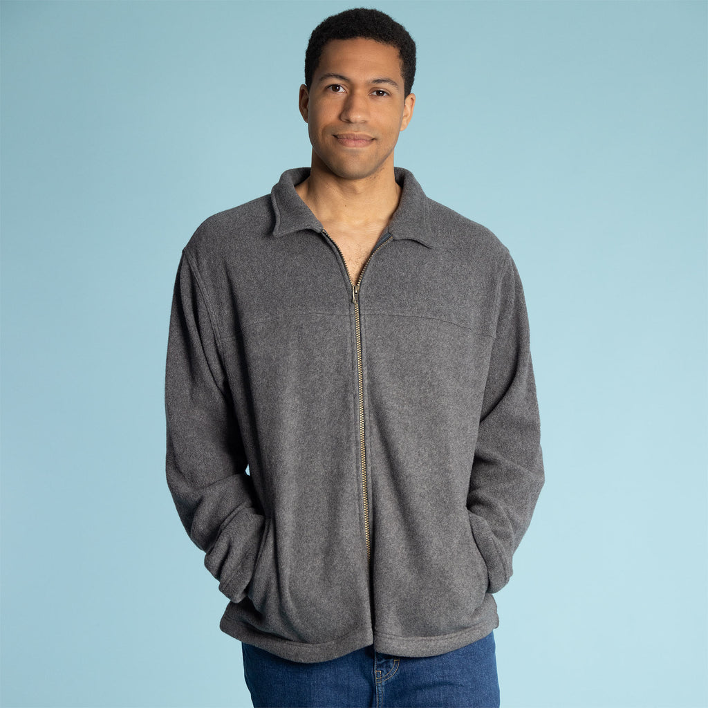 100% organic cotton fleece jacket