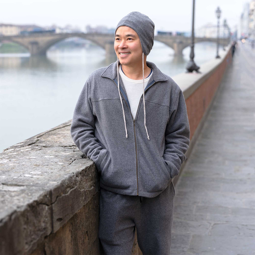 100% organic cotton fleece jacket