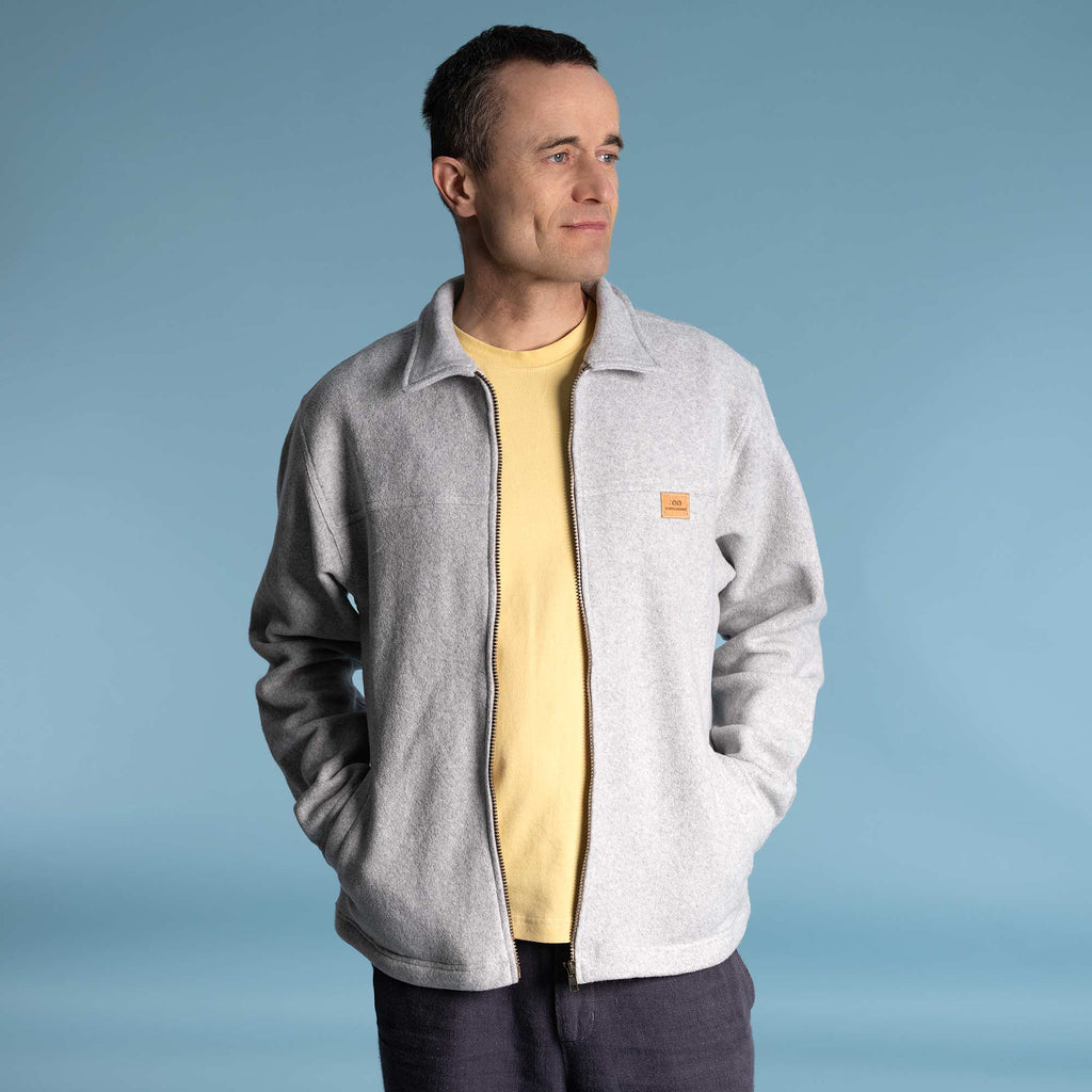 100% organic cotton fleece jacket