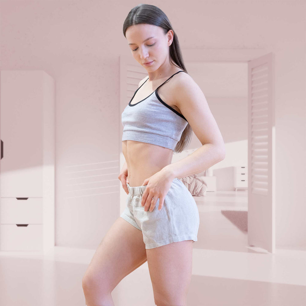 organic cotton and merino bra elastic-free