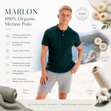 Load image into Gallery viewer, organic merino polo shirt