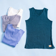 Load image into Gallery viewer, MARTINIQUE Elastic-Free 100% Organic Merino Wool Tank Top (OC Thread, No Polyester, No Plastic, No Synthetics) (100% Biodegradable)