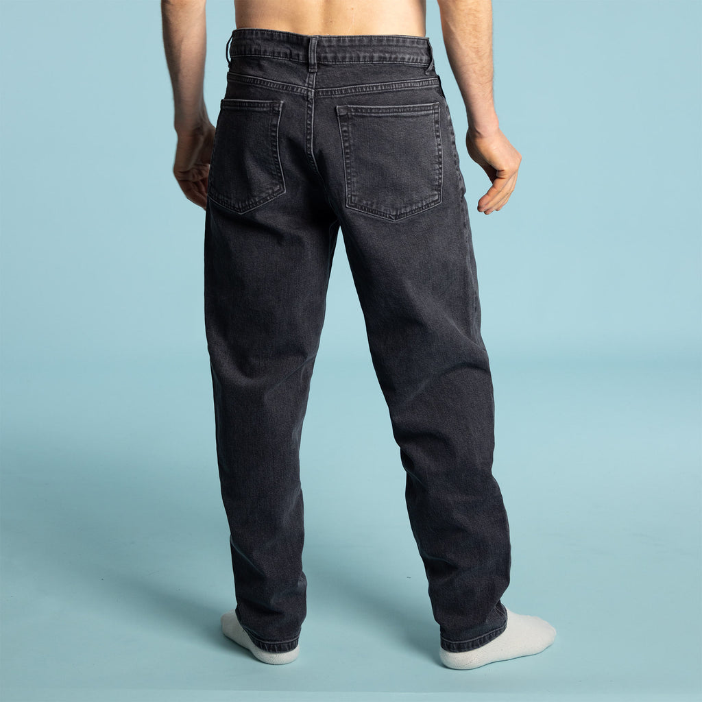 MATT 99% Organic Cotton Straight Fit Stretch Jeans (True Indigo Dye or Charcoal) (99% Biodegradable)