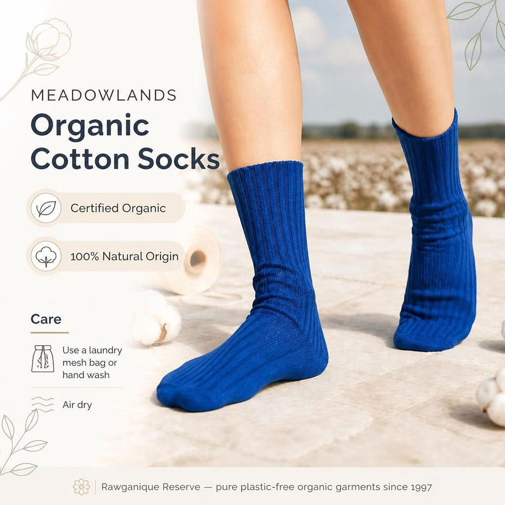 elastic-free 100% organic cotton socks plastic-free