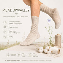 Load image into Gallery viewer, elastic-free organic linen socks plastic-free