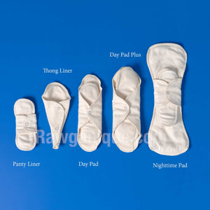 reusable 100% organic cotton menstrual pads