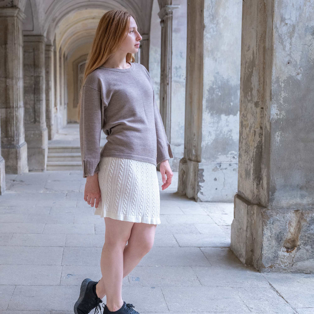 organic merino skirt plastic-free