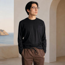 Load image into Gallery viewer, plastic-free organic cotton long-sleeve t-shirt