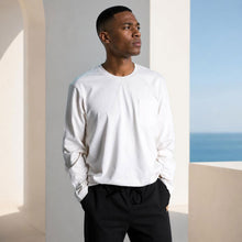 Load image into Gallery viewer, plastic-free 100% certified organic cotton long-sleeve pocket tee