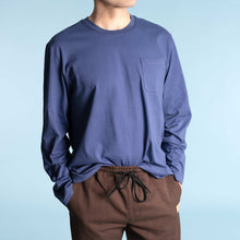 Load image into Gallery viewer, MIDTOWN 100% Organic Cotton Long-Sleeve Pocket T-Shirt (OC Thread, No Elastic, No Polyester, No Latex, No Plastic, No Synthetics) (100% Biodegradable)
