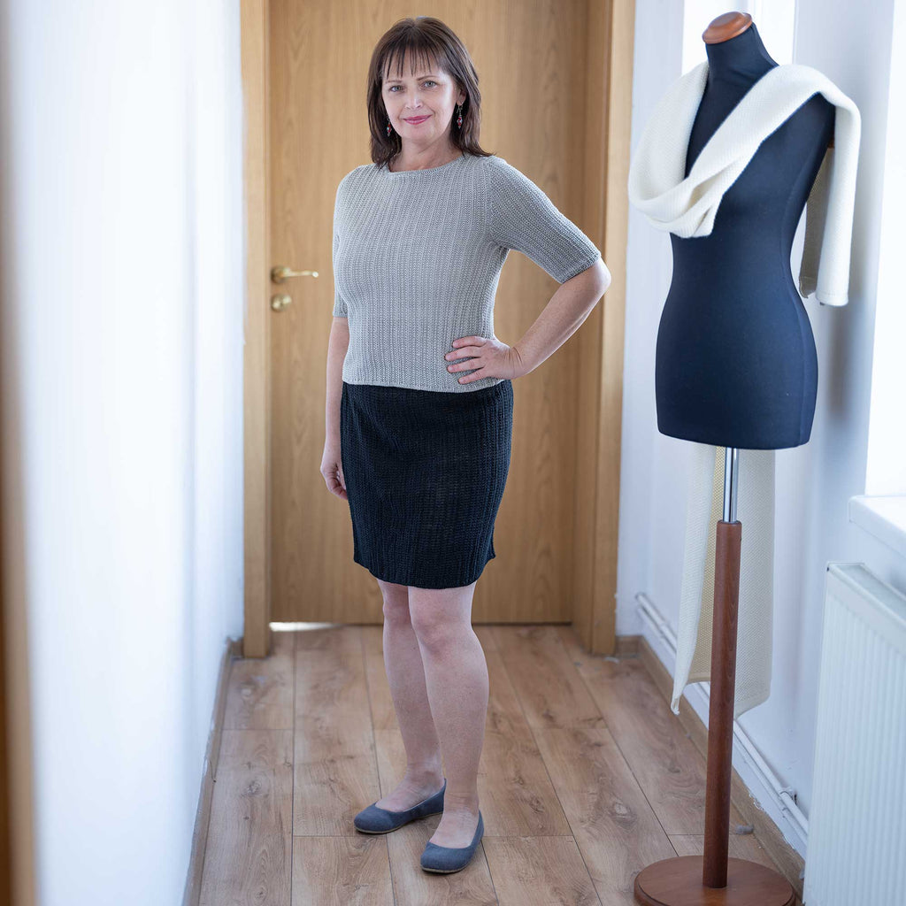 100% organic linen skirt
