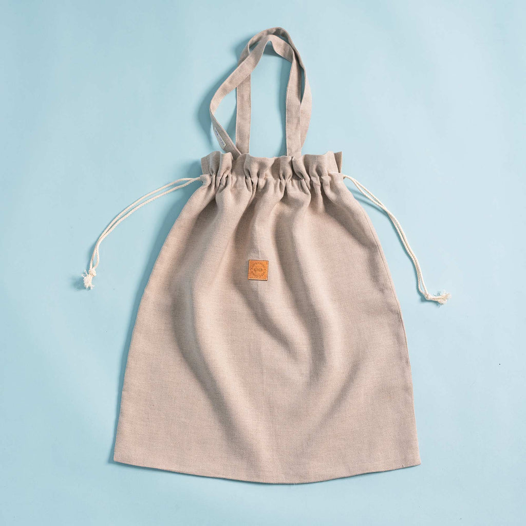 100% organic linen laundry bag plastic-free