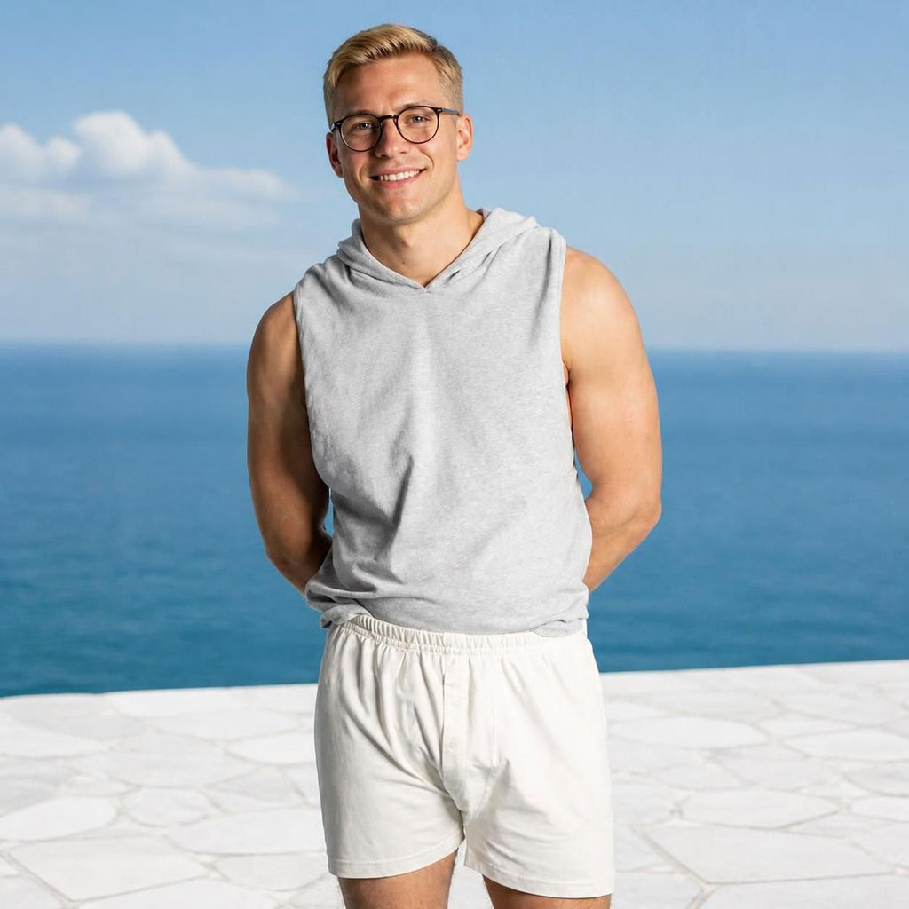 plastic-free 100% organic cotton knit boxers with no polyester and no elastane