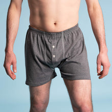 Load image into Gallery viewer, organic boxers plastic-free charcoal