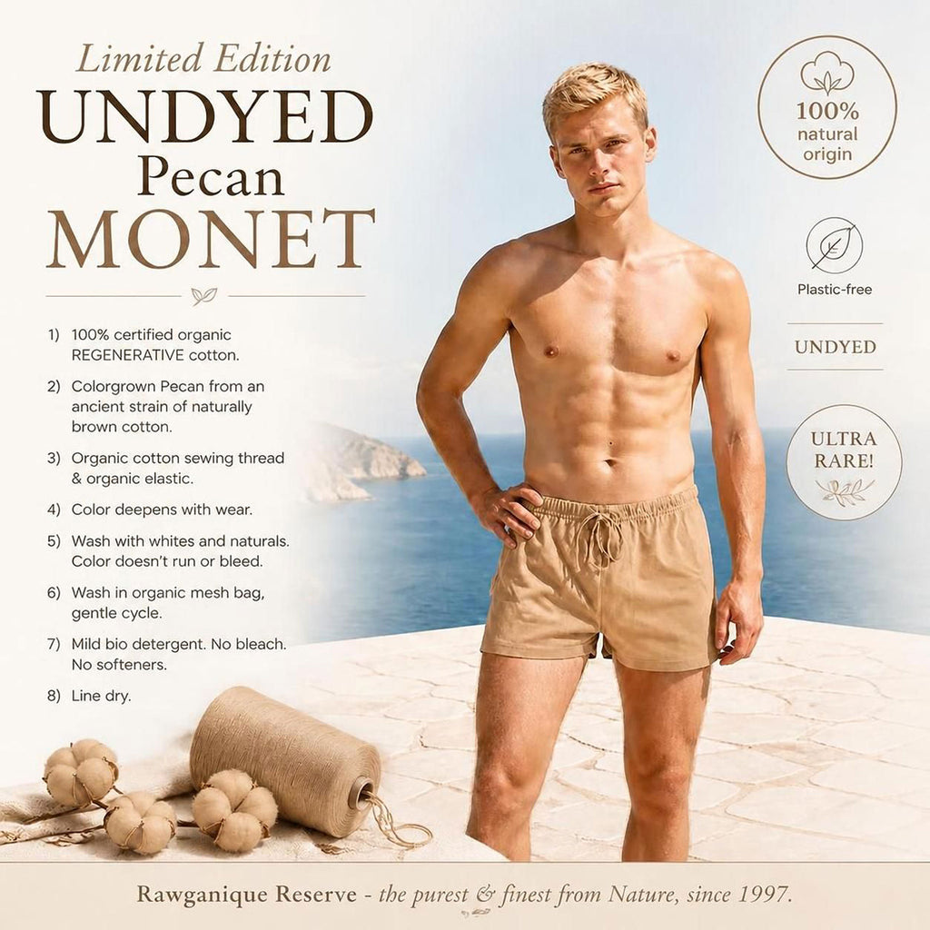 100% certified organic regenerative colorgrown fox fiber brown color undyed plastic-free polyester-free