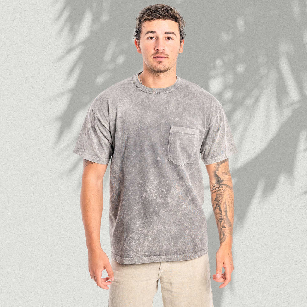 organic cotton t-shirt with pocket made in usa