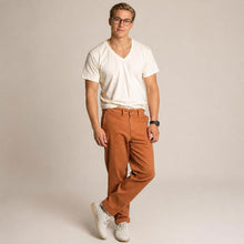 Load image into Gallery viewer, MONTEGO BAY 100% Organic Cotton V-Neck T-shirt (Grown &amp; Made in USA) (Latex-free, Elastic-free) (99.99% Biodegradable)