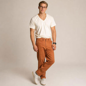 MONTEGO BAY 100% Organic Cotton V-Neck T-shirt (Grown & Made in USA) (Latex-free, Elastic-free) (99.99% Biodegradable)