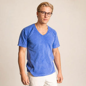 MONTEGO BAY 100% Organic Cotton V-Neck T-shirt (Grown & Made in USA) (Latex-free, Elastic-free) (99.99% Biodegradable)