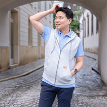 Load image into Gallery viewer, organic zippered hoodie vest