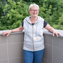 Load image into Gallery viewer, cotton zippered hoodie vest