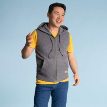 Load image into Gallery viewer, organic fleece hoodie vest