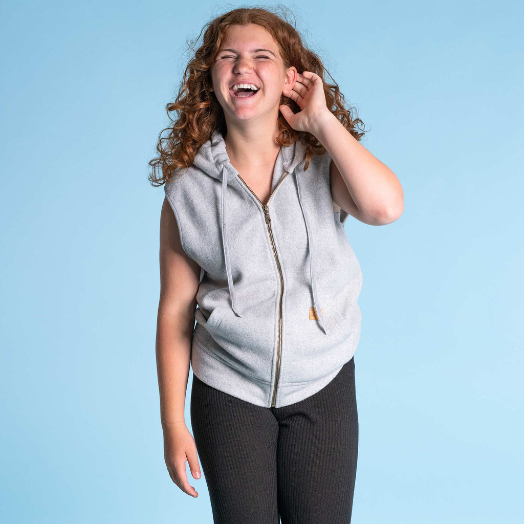 organic cotton hooded vest
