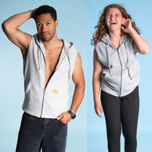 Load image into Gallery viewer, 100% organic cotton hooded vest